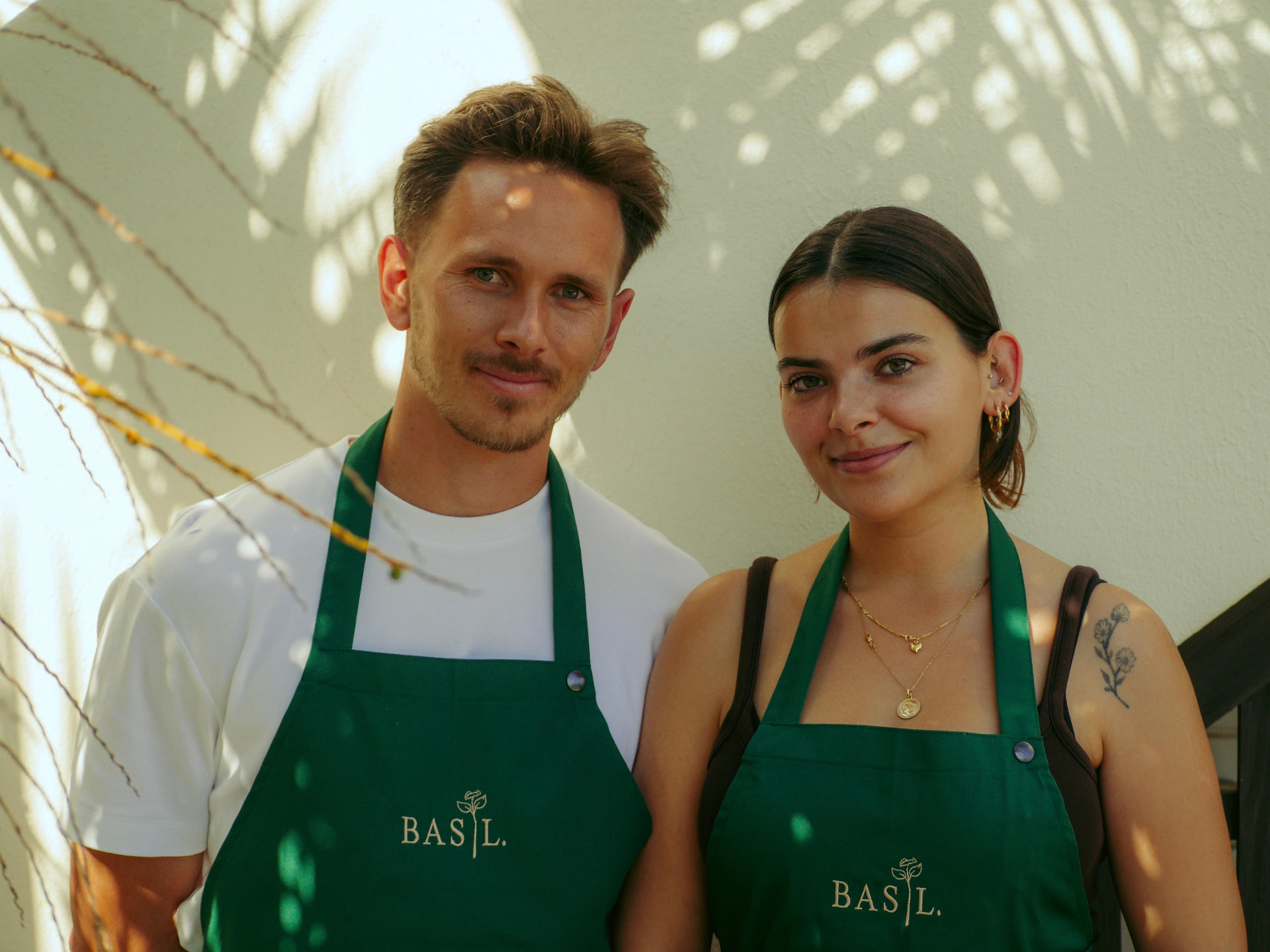 Raphael and Inês, founders of Basil Algarve